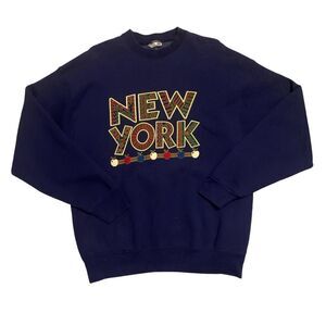 90s vintage streetwear New York Crewneck